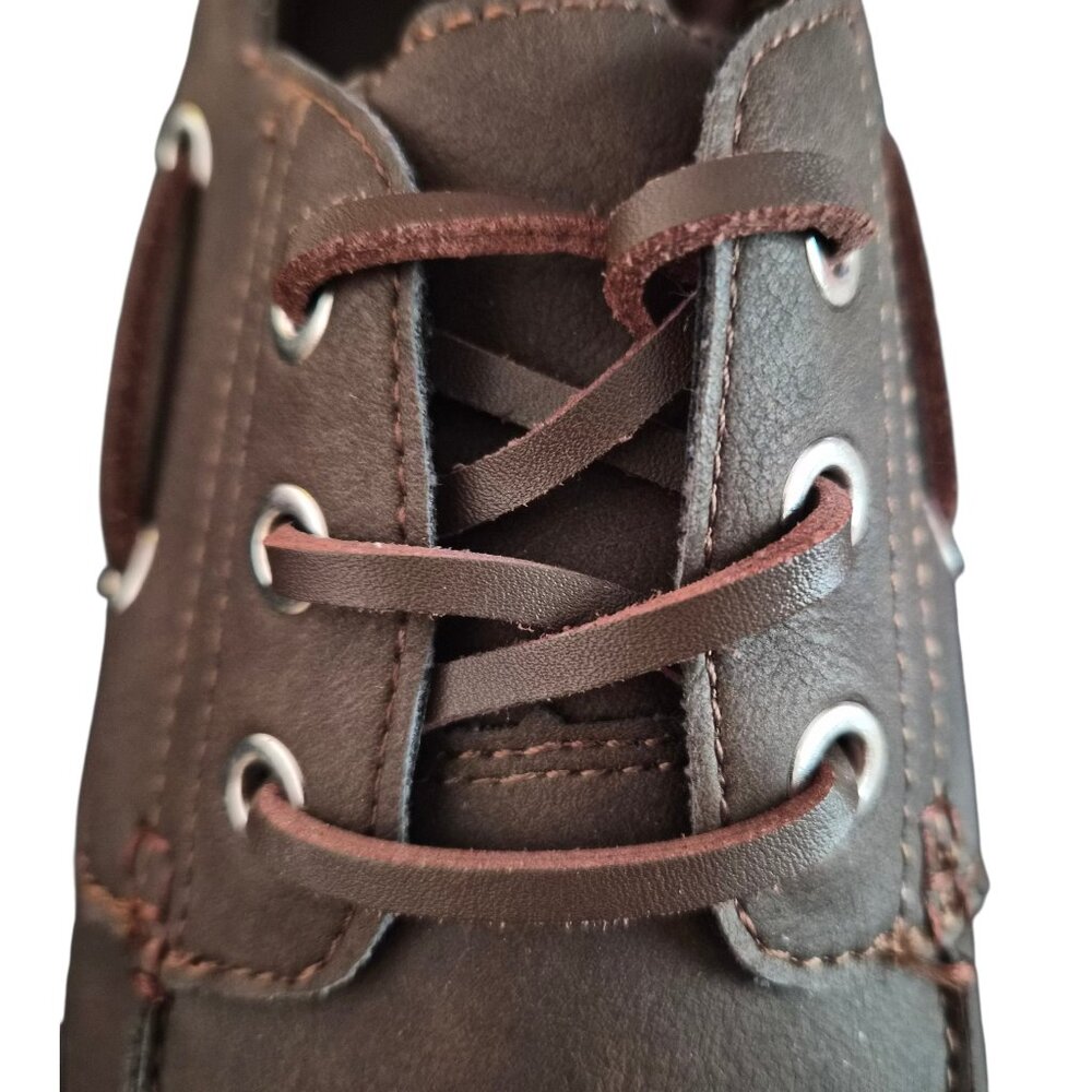 No Boundaries Platform Boat Shoes Women's Size 11 Brown Lug Sole Comfort Foam - Picture 8 of 9